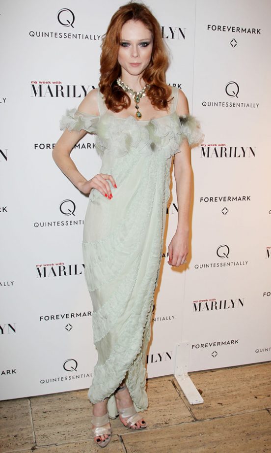 Coco Rocha Wowed At The My Week With Marilyn New York Film Premiere - We're loving The Statement Jewels And Red Nails