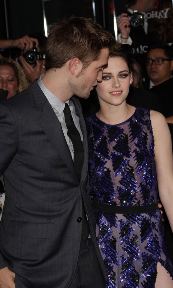 Robert Pattinson And Kristen Stewart At The LA Premiere Of Twilight Breaking Dawn Part 1, 2011