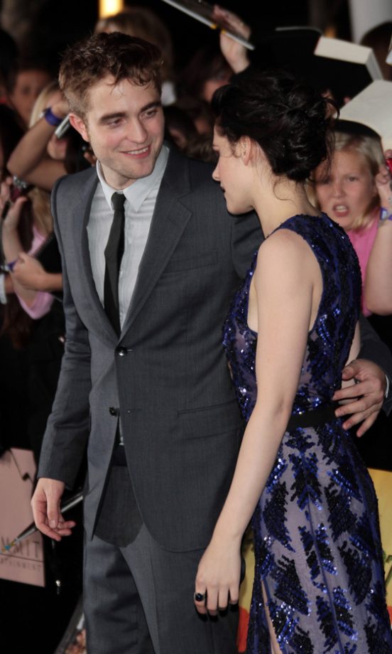 Robert Pattinson And Kristen Stewart At The LA Premiere Of Twilight Breaking Dawn Part 1, 2011