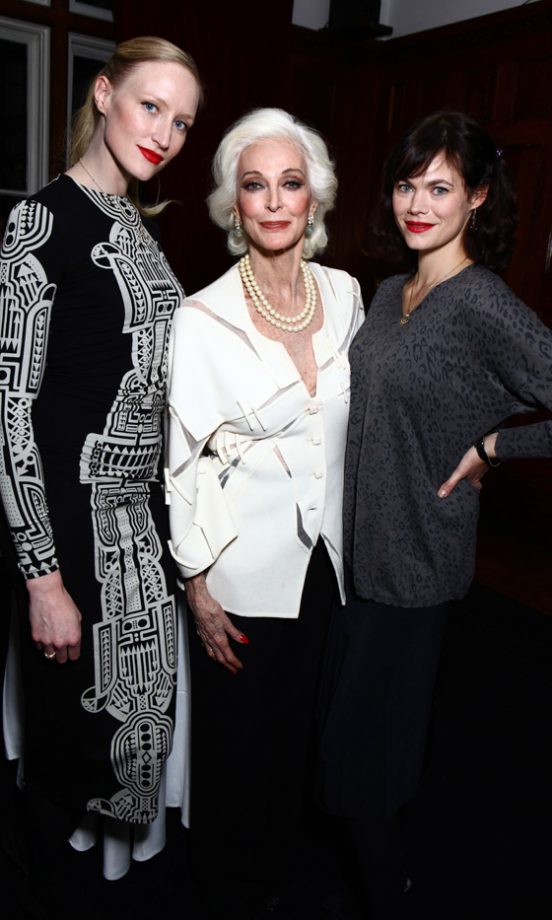 Jade Parfitt And Jasmine Guinness Partied With Carmen dell'Orefice To Celebrate Her 80th Birthday, 2011