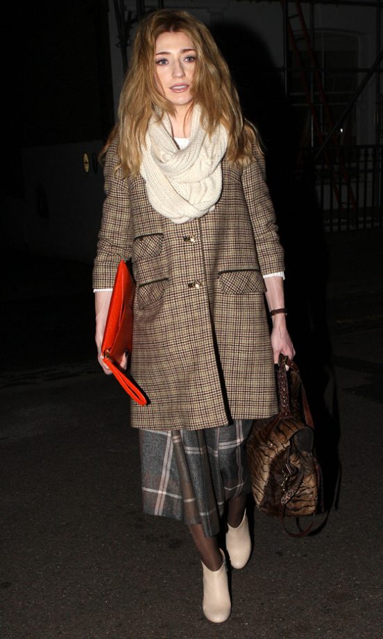 Nicola Roberts Rocked The Heritage Fashion Trend In London - That Tiger Print Mulberry Bag Is On Our Xmas Wish List, 2011