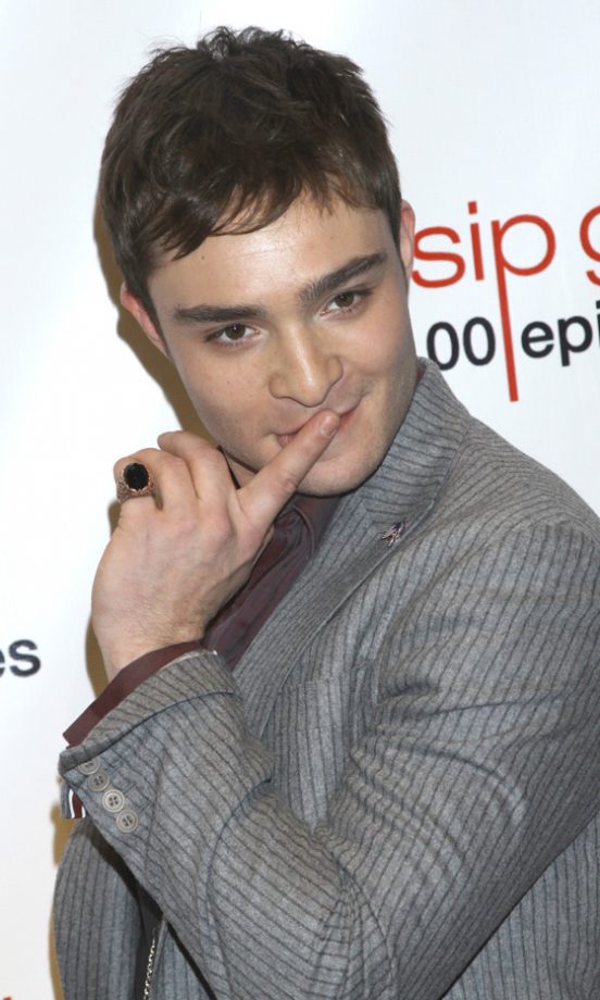 Ed Westwick Strikes His Best Pose To Celebrate Gossip Girl’s 100th Episode, 2011