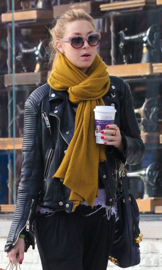 Whitney Port Opted For A Chunky Scarf To Keep Warm - We Love This On-Trend Mustard Hue. 2011