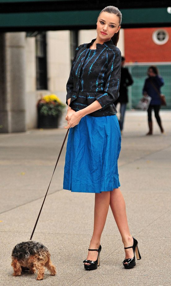 Miranda Kerr Took Her Pet Yorkie On Her Photoshoot In New York, 2011