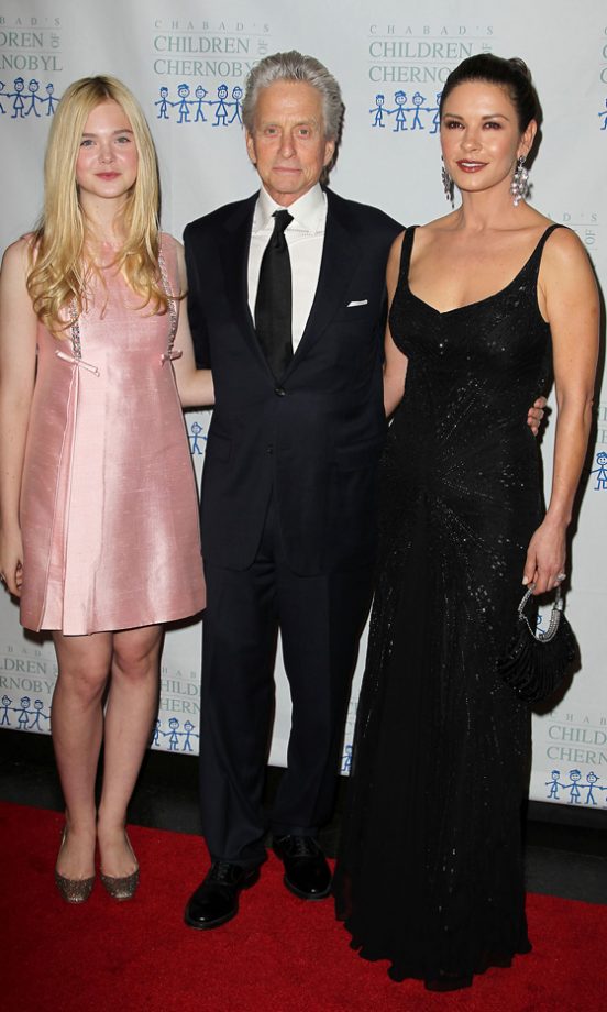Elle Fanning Held Her Own With Hollywood Superstars With Michael Douglas And Catherine Zeta-Jones In New York, 2011