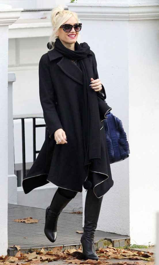 Gwen Stefani Left Her London Home In This Winter's Chicest Cover-Up: The Cape. 2011