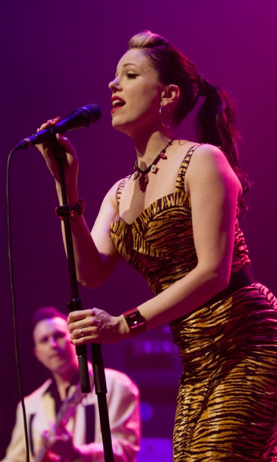 Over in Glasgow Imelda May Rocked A Tiger Print Dress And Quiffed Hairstyle, 2011
