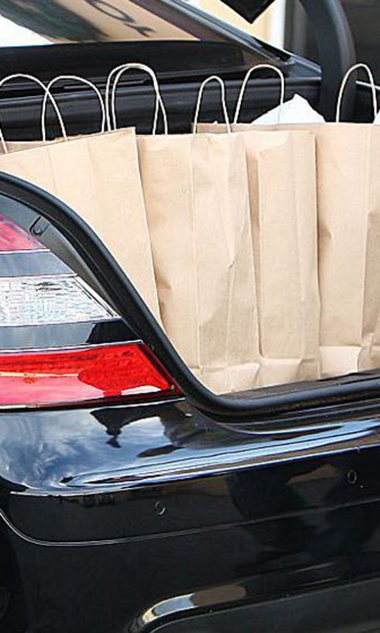 After A Successful Shopping Trip Kourtney Kardashian Loaded Up Her Car With A Selection Of Bags, 2011