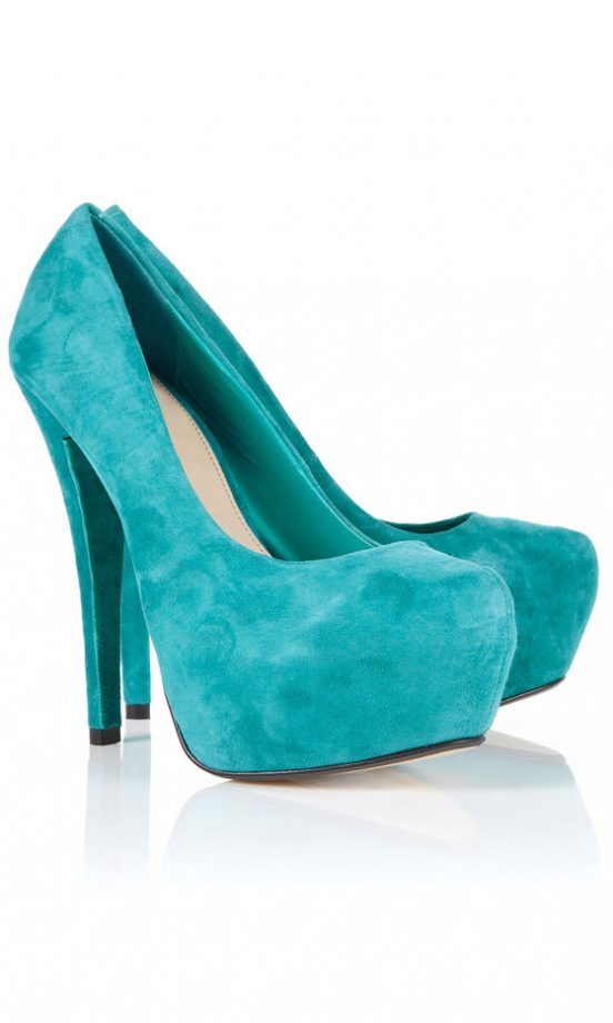 Topshop Blue Suede Heels, £65