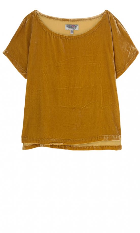 Urban Outfitters Ecote Silk Velvet Boxy T-Shirt, £58