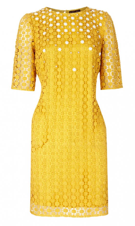 Warehouse Yellow Crochet Dress, £100