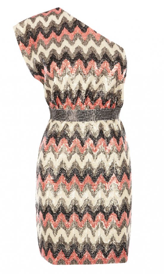 Warehouse Chevron Embellished Dress, £130