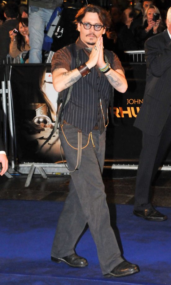 Johnny Depp Prayed That His New Film The Rum Diary Is A Big Hit At The Paris Film Premiere, 2011