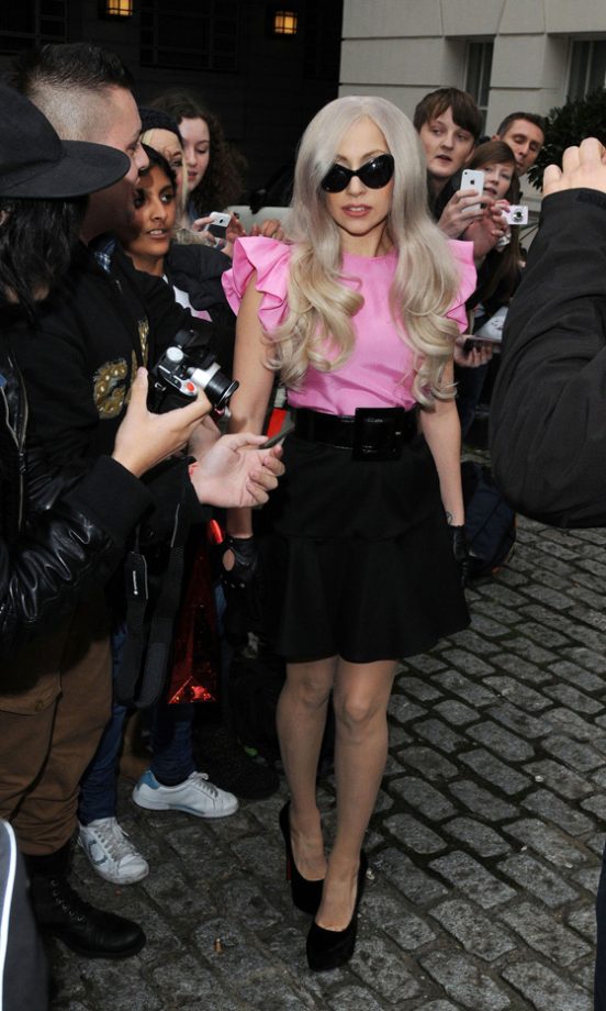 Lady GaGa Does Girlie Glam Out And About In London, 2011