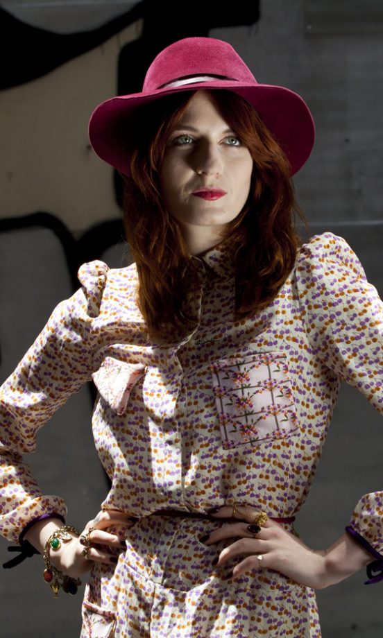 Loving Florence Welch’s ‘70s Style Jumpsuit And Fedora Hat, 2011