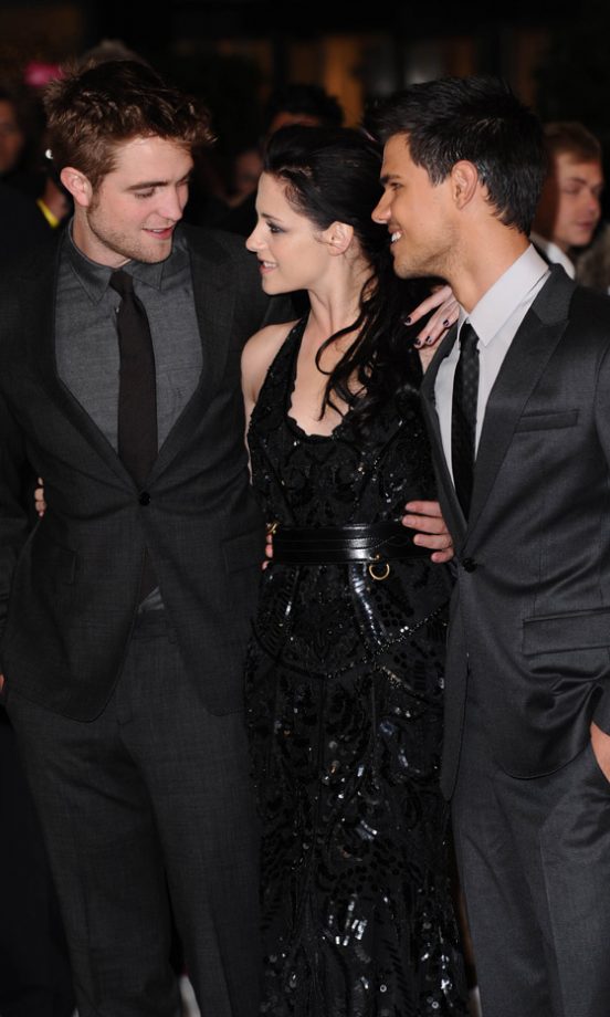 Kristen Stewart Joined Her Two Leading Twilight Men Robert Pattinson And Taylor Lautner At The Twilight Saga Premiere In London, 2011
