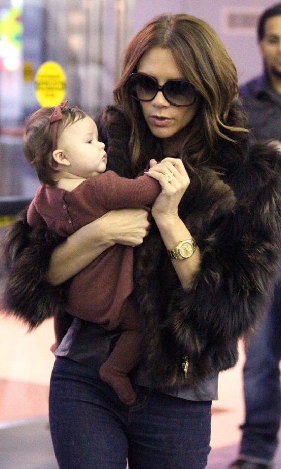 Harper Beckham Showcased Another Adorable Outfit With Mum Victoria Beckham At JFK Airport, 2011