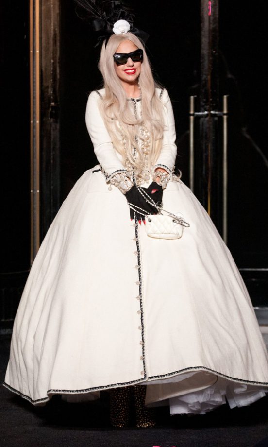 Lady GaGa Worked A Cinderella Inspired Chanel Dress At Her Gaga Workshop Launch - She'd Look Great On Top Of Our Christmas Tree, 2011