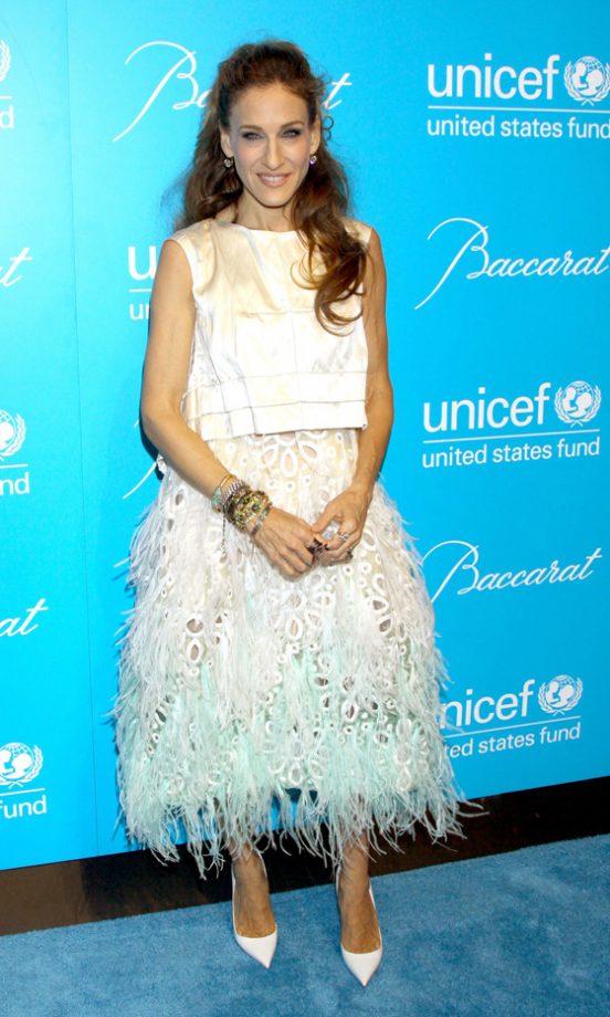 Sarah Jessica Parker Was The Ultimate Snow Queen At The UNICEF Snowflake Ball Wearing Louis Vuitton, 2011