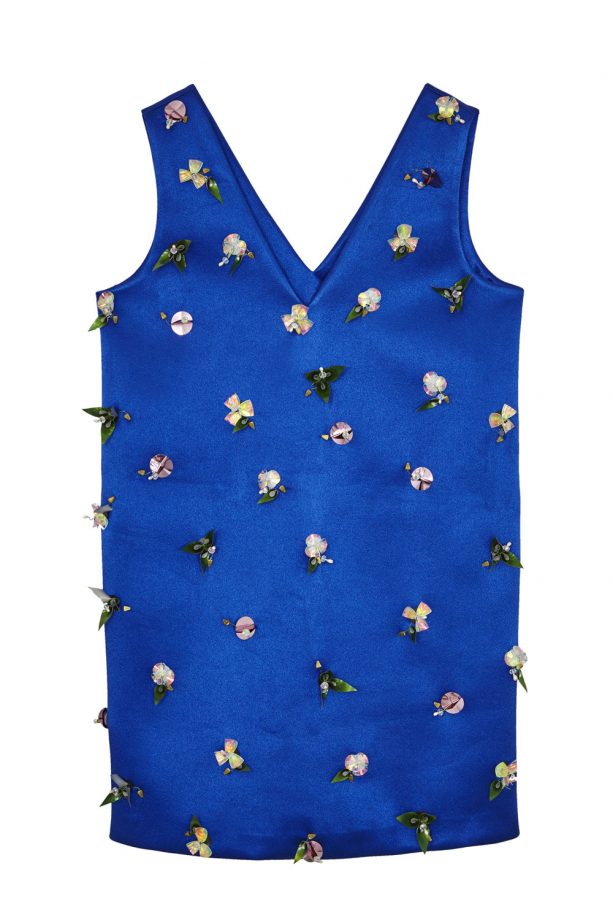 A V Robertson for ASOS embellished blue dress, £185