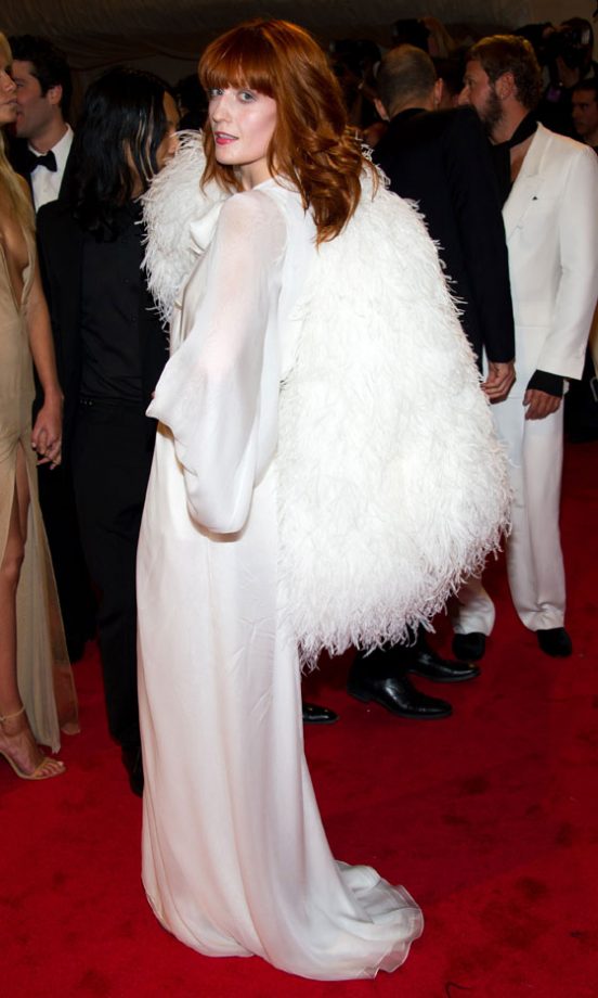 Florence Welch Looked Ethereal In Vintage Yves Saint Laurent At The Costume Institute Benefit Gala. 2011