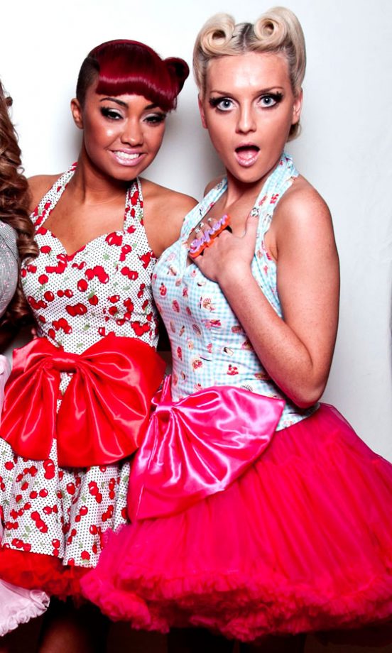 Leigh-Ann and Perrie From Little Mix Look Pretty In Pink Backstage At The X Factor 2011