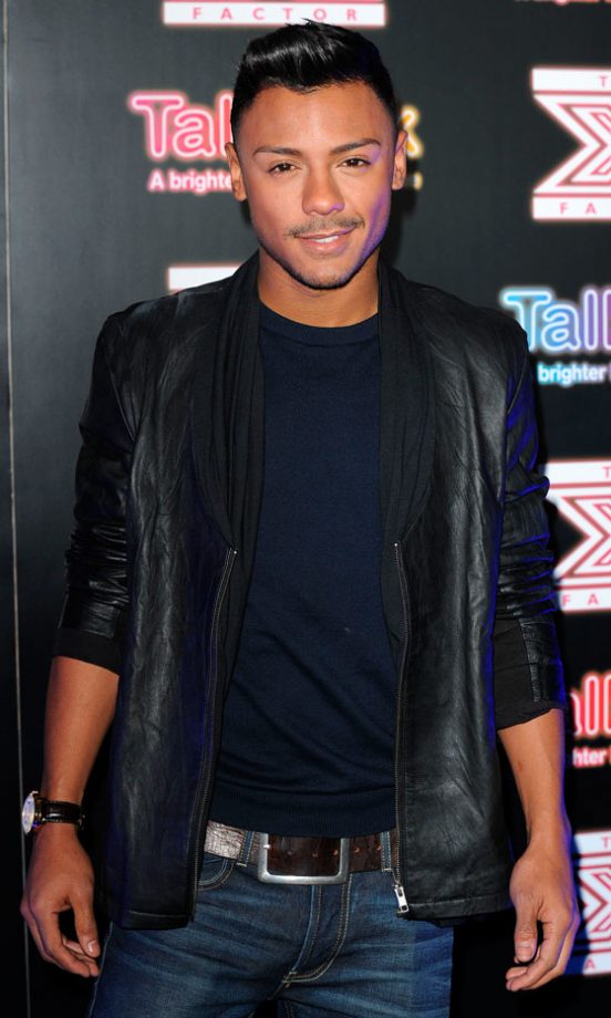 Marcus Collins Worked The Leather Look At A Secret X Factor Gig, November 2011
