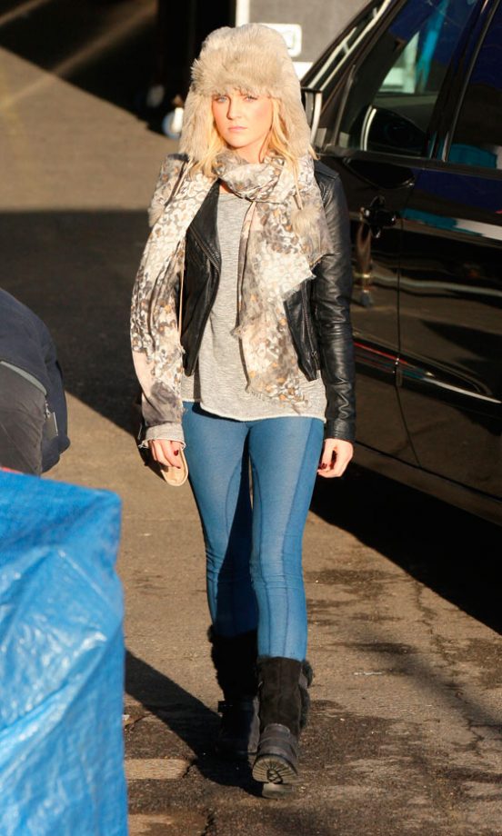 Perrie From Little Mix Worked Her Best Winter Warmers At The X Factor Studios, December 2011
