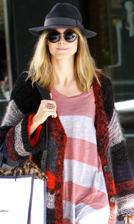 Heidi Klum Worked The '70s Look While Out In LA - We Love The Hat. 2011
