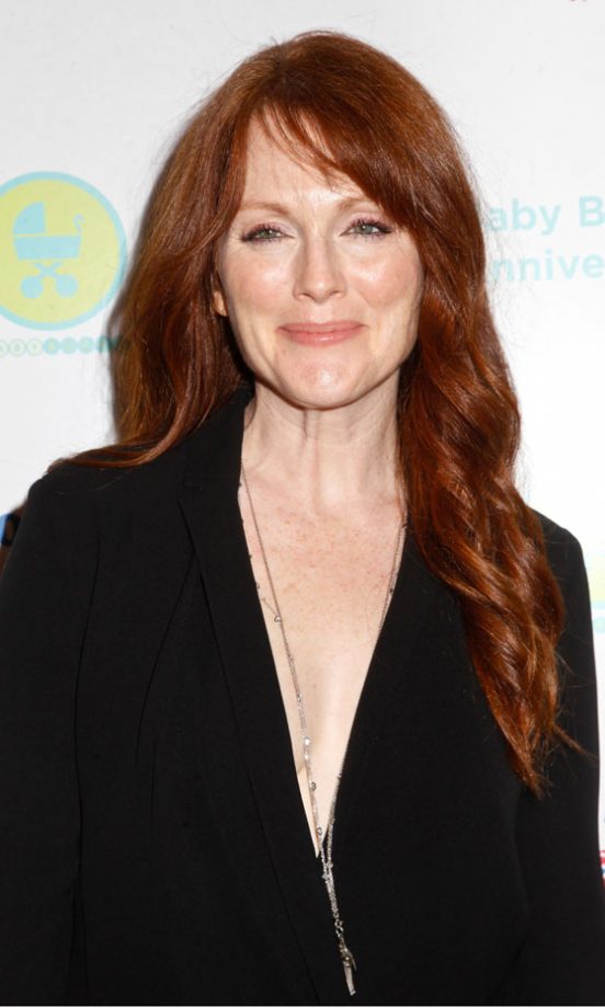Julianne Moore Kept Her Look Simple WIth Sleek Hair And A Plunging Neckline At A Gala In New York. 2011