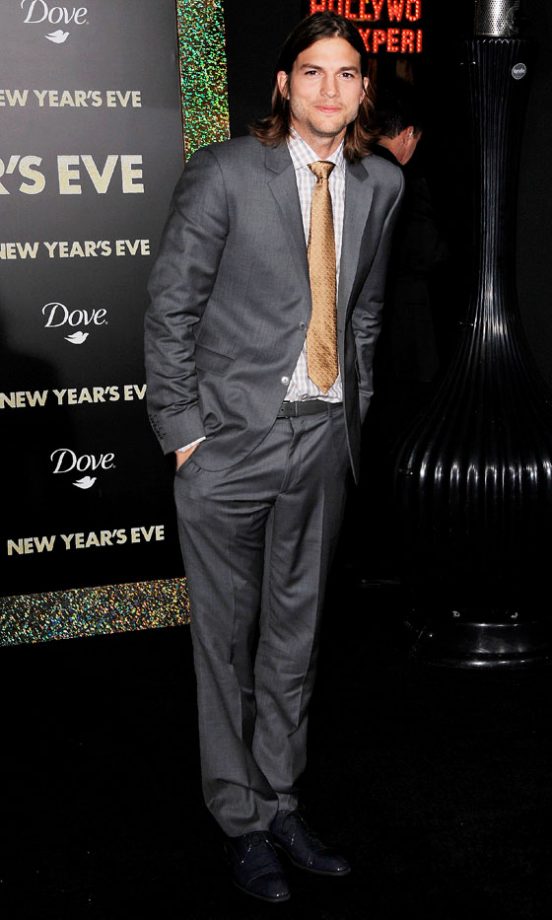 Ashton Kutcher At The LA Premiere Of New Year's Eve, 2011