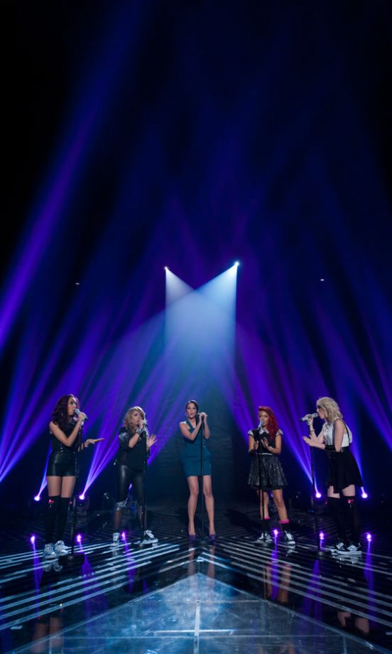 Tulisa Contostavlos Performs With Little Mix On The X Factor Final 2011