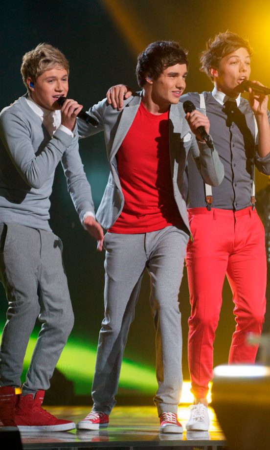 One Direction On Stage At The X Factor Final 2011