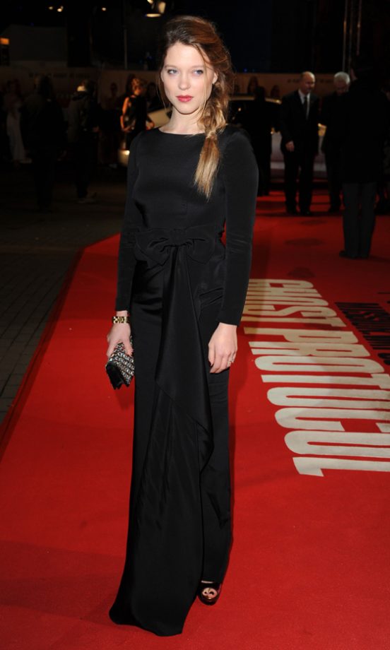 Love, Love, Love Léa Seydoux Simple Gold Maxi Dress And Fishtail Plait Hairstyle At The Mission Impossible - Ghost Protocol London Premiere, 2011