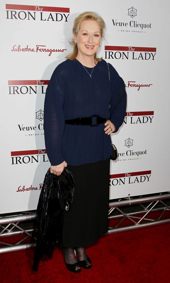 Red Carpet Pro Meryl Streep Layered Up For The Iron Lady Film Premiere In New York, 2011