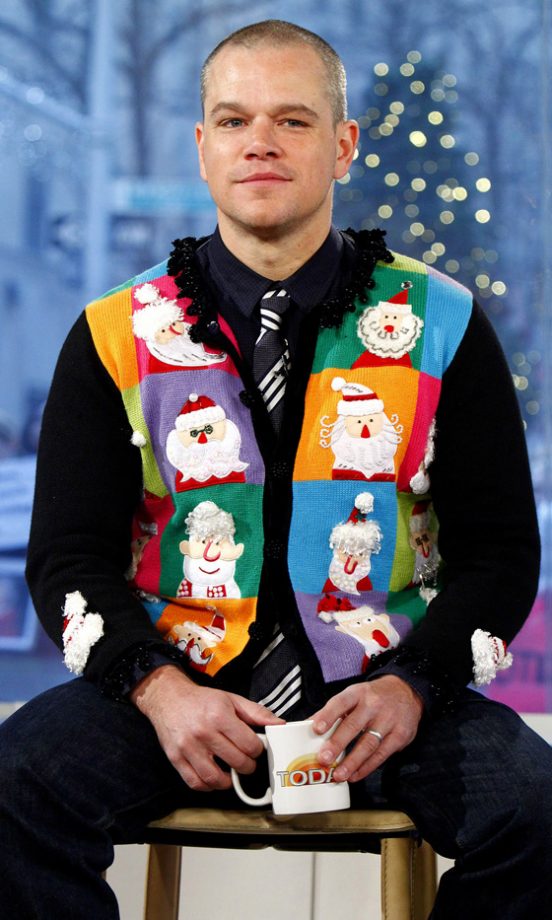 Matt Damon Donned His Best Christmas Jumper On The Today Show In New York, 2011