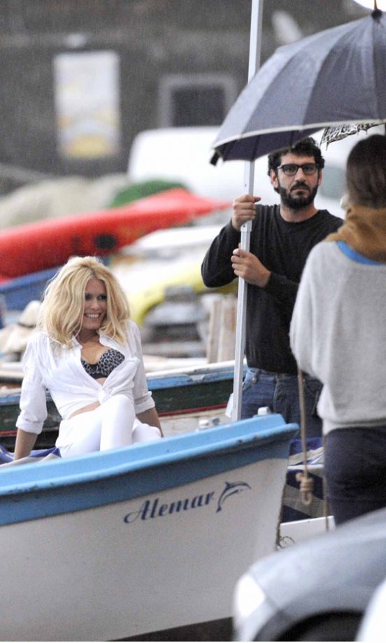 Claudia Schiffer Went Back To Her Day Job In Italy On A Modelling Job For Macy's, 2011