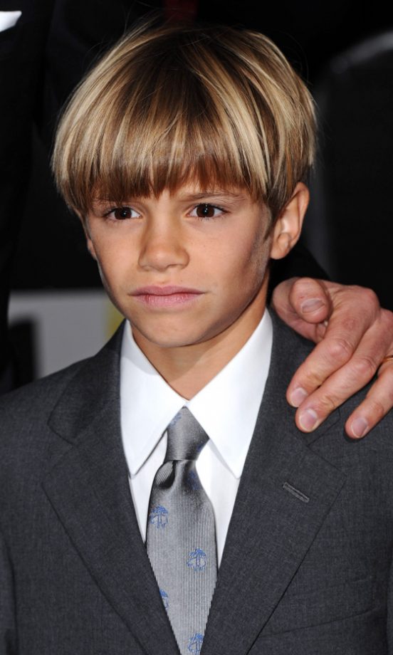 Romeo Beckham Rocked A Grey Suit At The Military Awards 2011