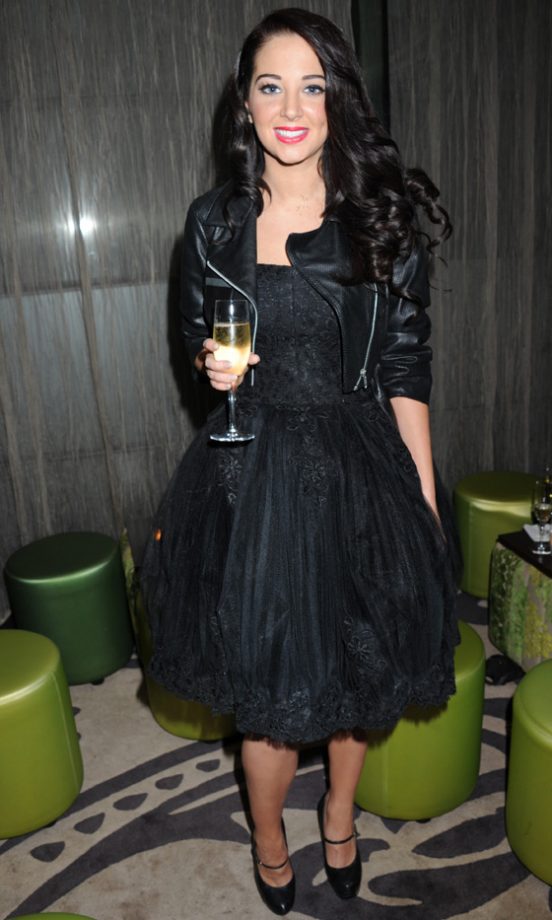 Tulisa Contostavlos Partied In A Black Prom Dress At The Kensington Roof Gardens 2011 - Get A Similar Dress At Ted Baker
