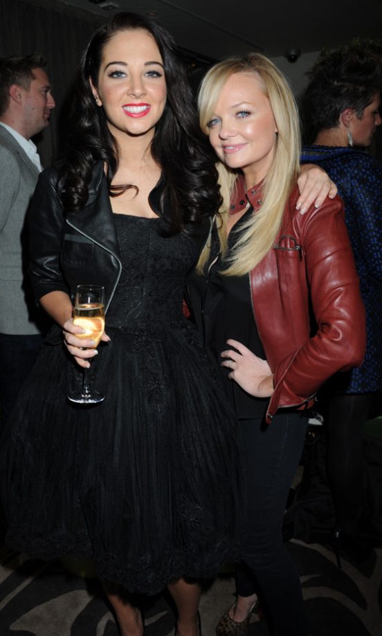 Tulisa Contostavlos And Emma Bunton Both Rocked Matching Leather Jackets At The Kensington Roof Gardens 2011 - A Party Must-Have If Ever We Saw One