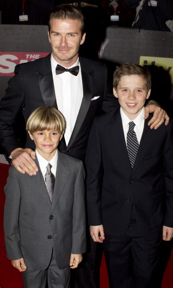 David Beckham Looked Seriously Dapper With Boys Brooklyn Beckham And Romeo Beckham At The Military Awards 2011