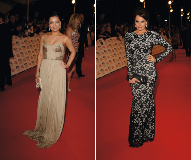 Red carpet style - Shona McGarty and Jessica Wright arrive at the NTAs