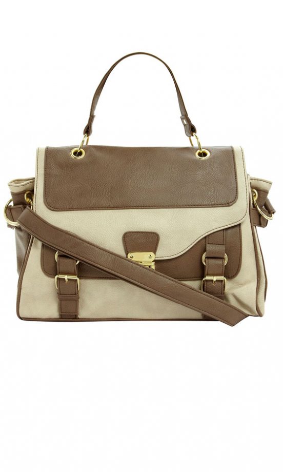 Dorothy Perkins Taupe Block Satchel, £30