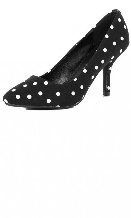 Dorothy Perkins Black Spot Pointed Court Shoes, £22