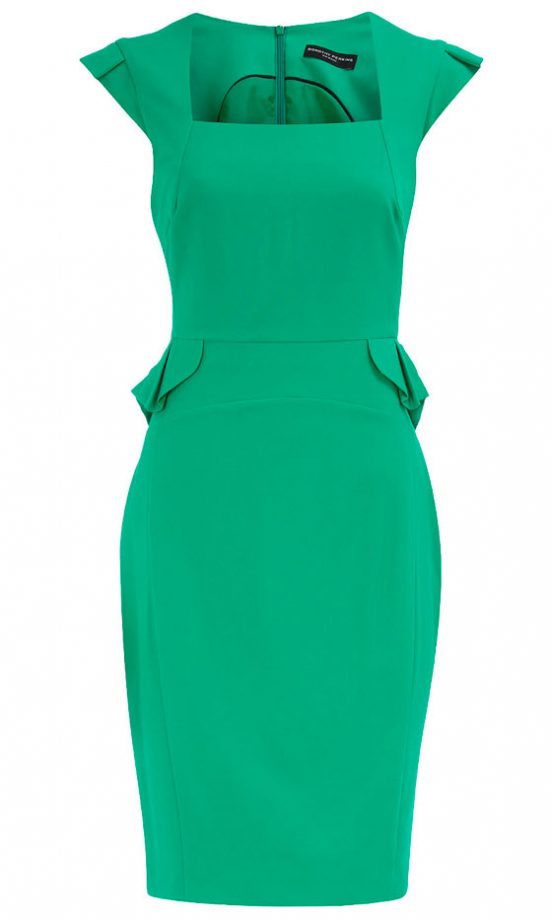 Dorothy Perkins Green Peplum Dress, £28