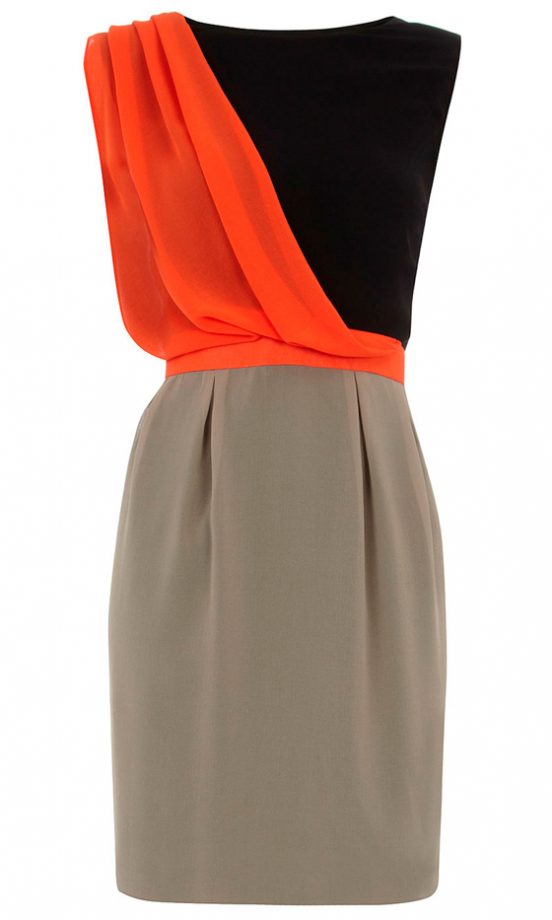 Dorothy Perkins Black Colour Block Drape Dress, £38