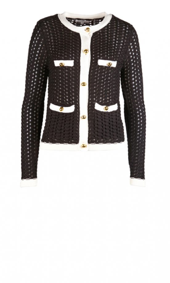 Fashion Union Black Glamorous Monochrome Knit Cardigan, £32