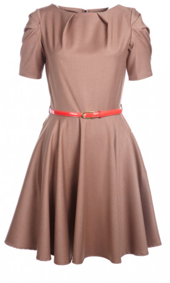 Fashion Union Camel Closet 3/4 Sleeve Dress, £50