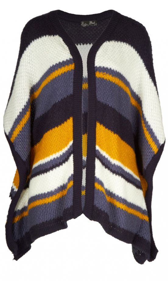 Fashion Union Navy Stripe Batwing Cardigan, £28