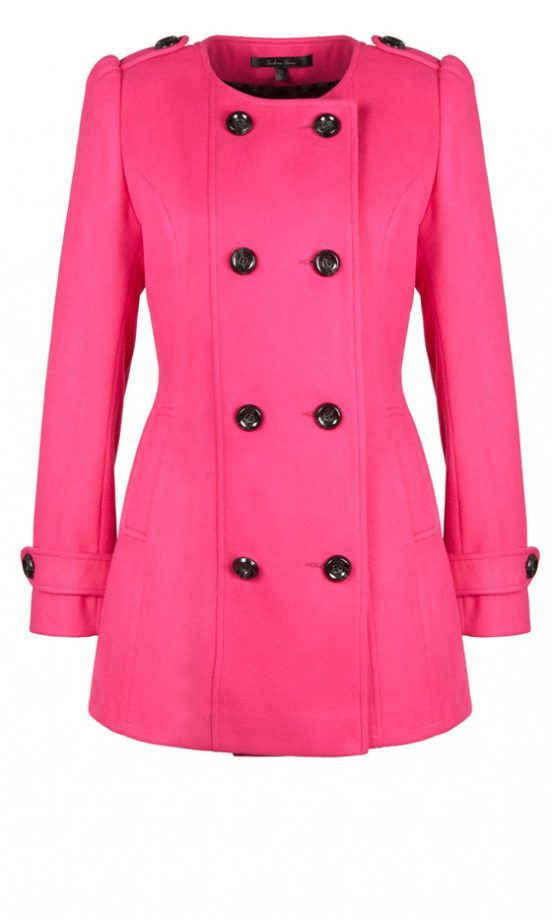 Fashion Union Pink Scarlett Double Breasted Coat, £45